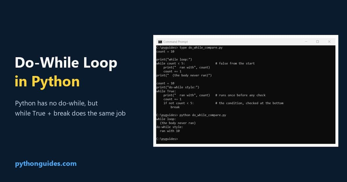 Loop E Learning Website Do-While Loop in Python (With Examples)