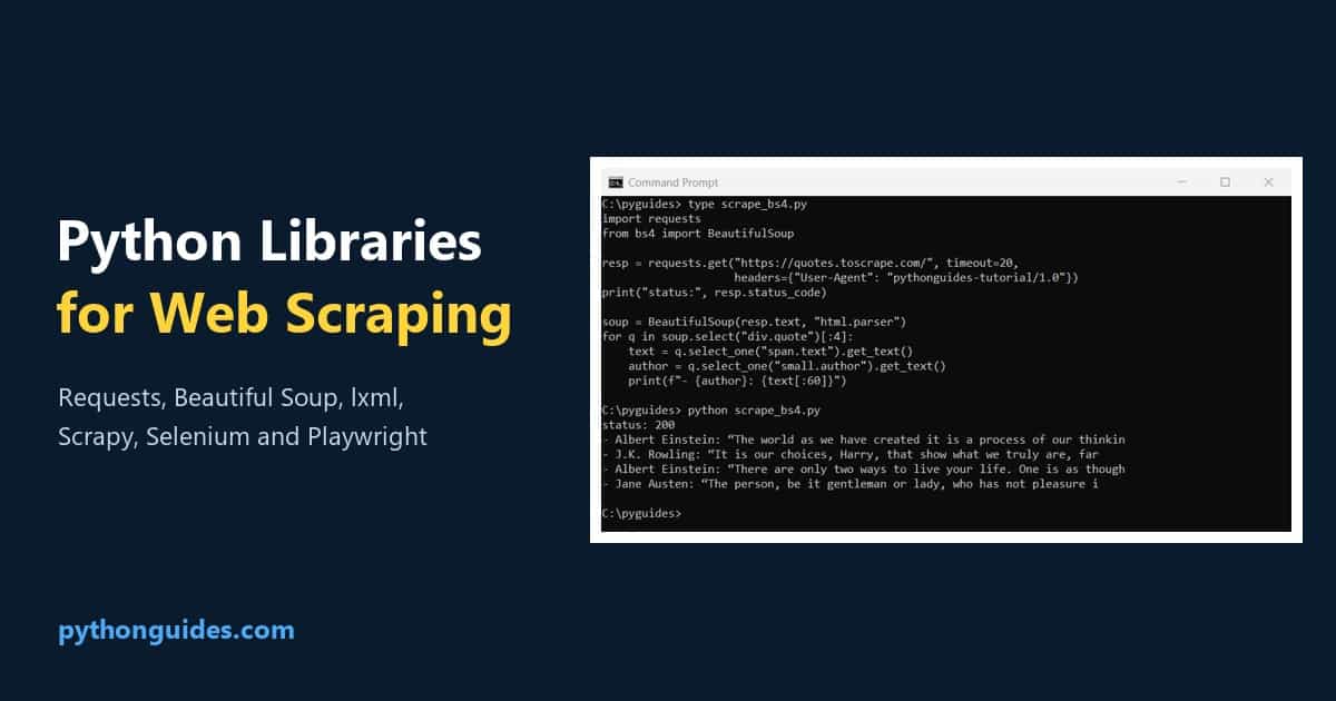Python Libraries for Web Scraping (With Examples)